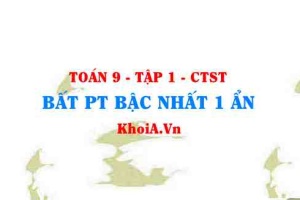 Bất phương trình bậc nhất một ẩn là gì? và cách giải BPT bậc nhất 1 ẩn? lớp 9 CTST